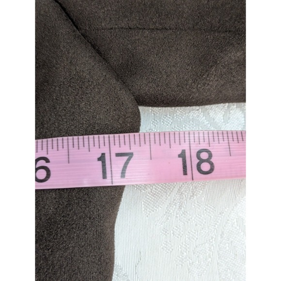 WHBM Brown Faux Suede Long Sleeve Zip Front Moto Jacket Size 2 - Picture 7 of 9